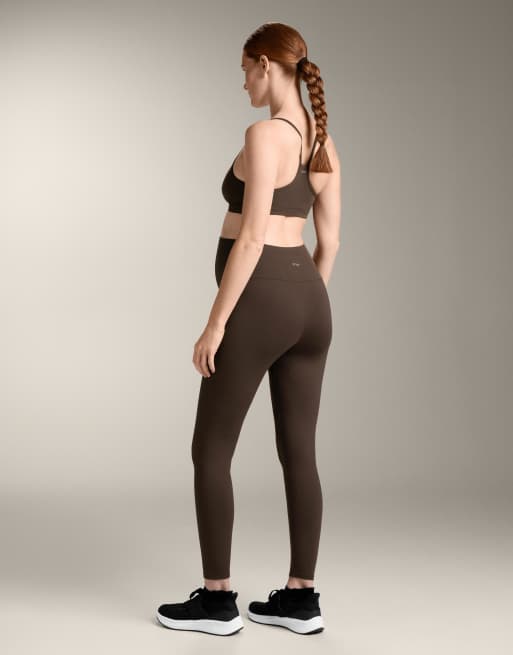 Oysho - Comfortlux - Leggings premaman da 65 cm marrone scuro, 3 di 4