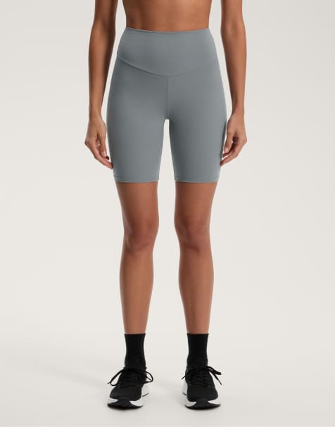 Oysho - Comfortlux - Leggings stile biker a vita alta da 20 cm color blu acciaio - view 1