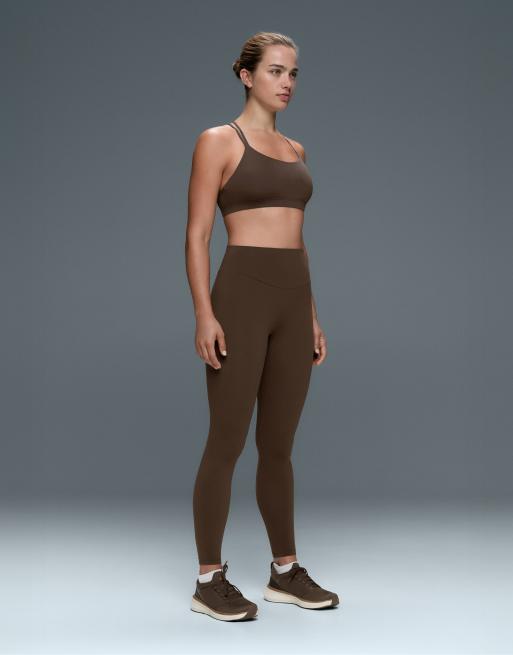 OYSHO Comfortlux light support sports bra with crossover straps in brown, 5 of 7