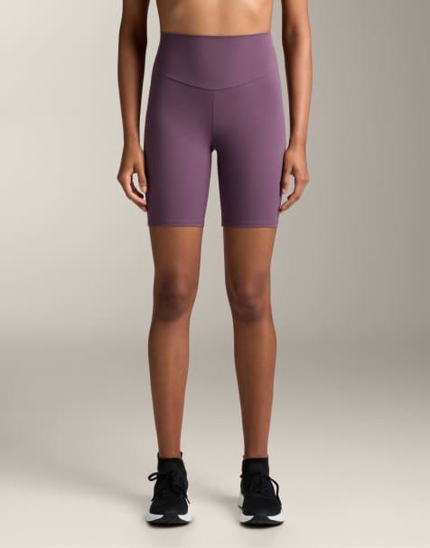 Oysho – Comfortlux – Lila leggingsshorts med hög midja, 20cm - view 1