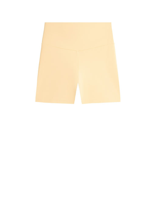OYSHO – Comfortlux – Ljusgula hotpants med hög midja på 10cm, 5 av 7