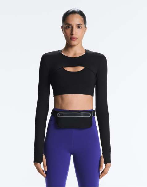 OYSHO Comfortlux long sleeve arm warmers in black - view 1