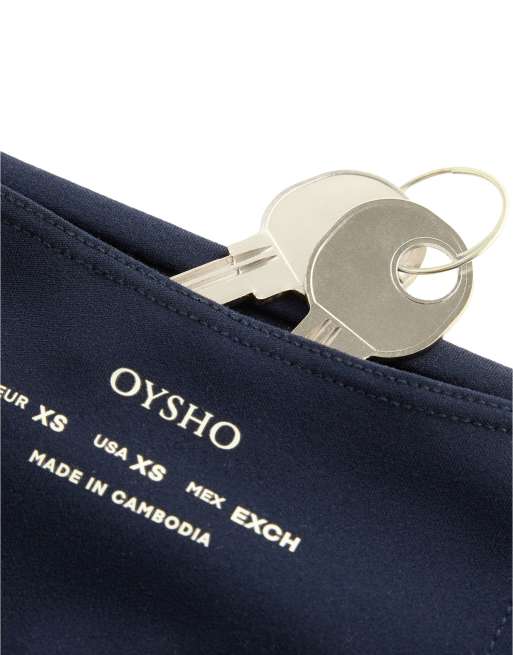 OYSHO – Comfortlux – Marinblå, ankellånga leggings med hög midja, 5 av 7
