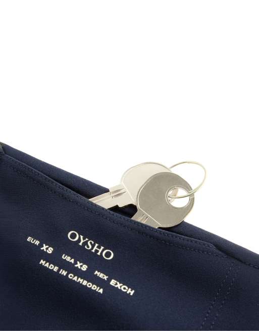 Oysho – Comfortlux – Marinblå hotpants med hög midja, 10cm, 6 av 7