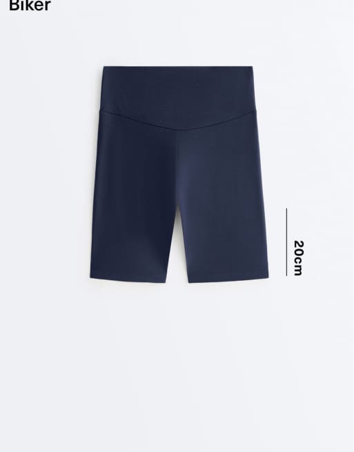OYSHO – Comfortlux – Marinblå leggings med hög midja, 20cm, 6 av 7