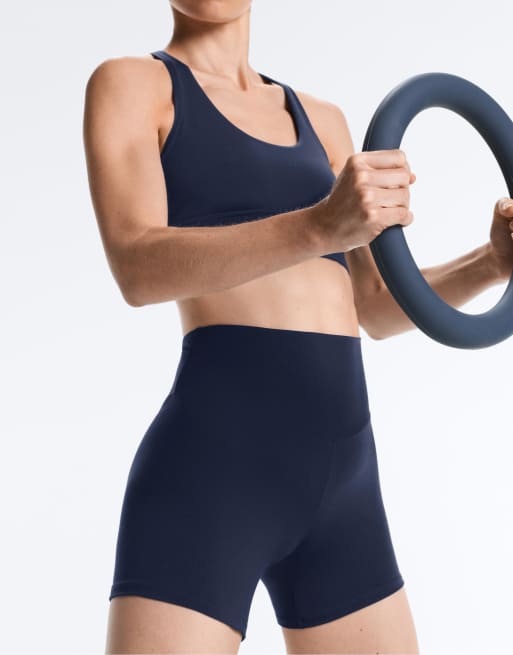 Oysho - Comfortlux - Marineblå 10-cm-hotpants med høj talje, 3 af 7
