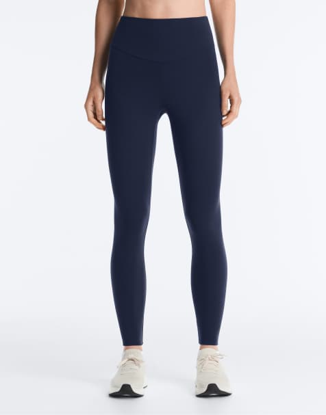 OYSHO - Comfortlux - Marineblå højtaljede ankellange leggings - view 1