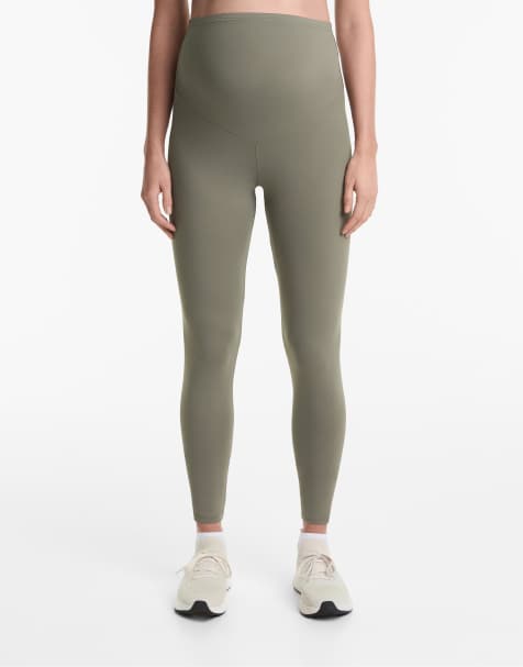 Oysho – Comfortlux – Maternity – Kakifärgade mammaleggings, 65cm - view 1