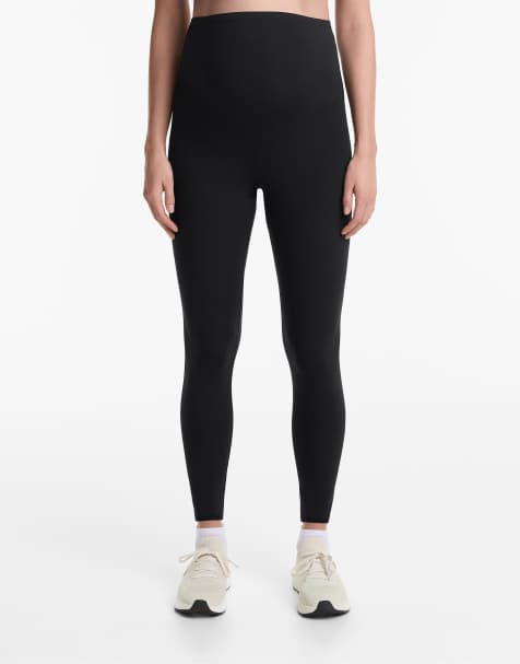 Oysho – Comfortlux – Maternity – Svarta mammaleggings, 65cm - view 1