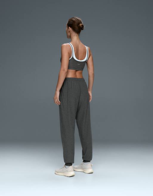 OYSHO Comfortlux Mid-Rise-Marl-Jogger in Dunkelgrau, 4 von 6