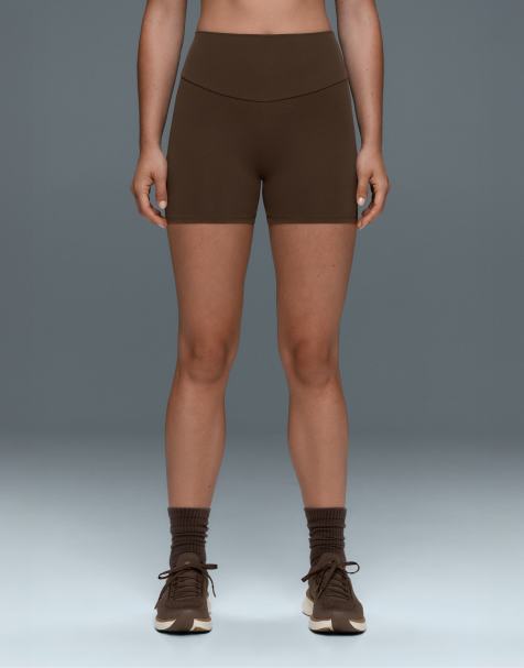 Oysho – Comfortlux – Mörkbruna hotpants med hög midja, 10cm - view 1