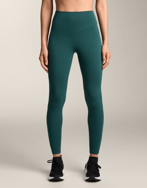 Oysho – Comfortlux – Mörkgröna, ankellånga leggings med hög midja - view 1