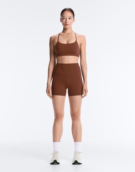 Oysho - Comfortlux - Mørkebrune 10 cm-hotpants med høj talje, 2 af 7