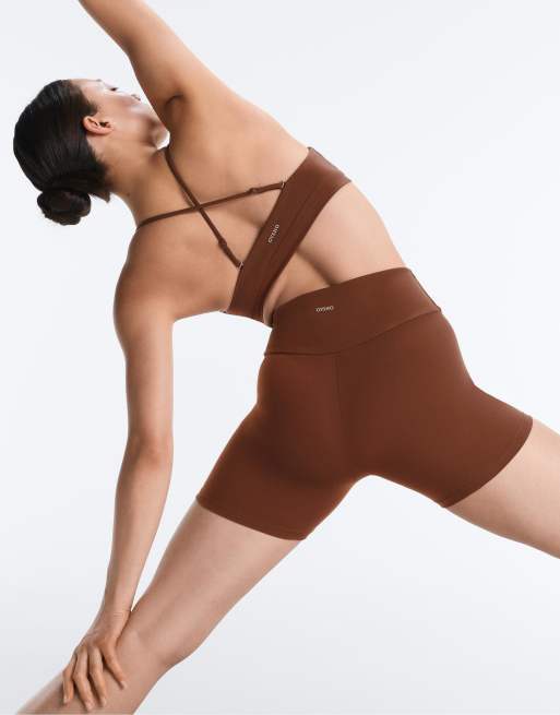 Oysho - Comfortlux - Mørkebrune 10 cm-hotpants med høj talje, 3 af 7