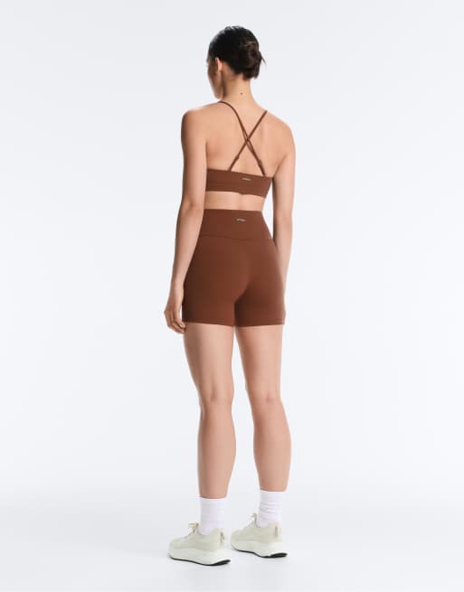 Oysho - Comfortlux - Mørkebrune 10 cm-hotpants med høj talje, 4 af 7