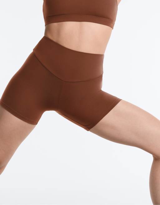 Oysho - Comfortlux - Mørkebrune 10 cm-hotpants med høj talje, 7 af 7
