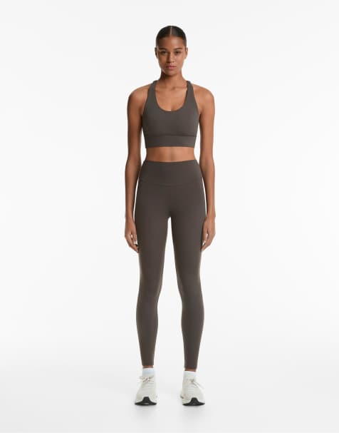 Oysho - Comfortlux - Mørkegrå og højtaljede leggings i ankellængde - view 1