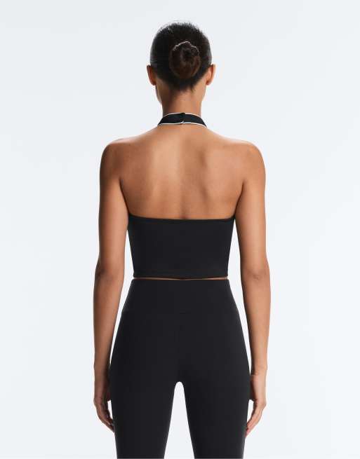 OYSHO – Comfortlux – Neckholder-Tanktop in Schwarz mit Schleife, 4 von 4