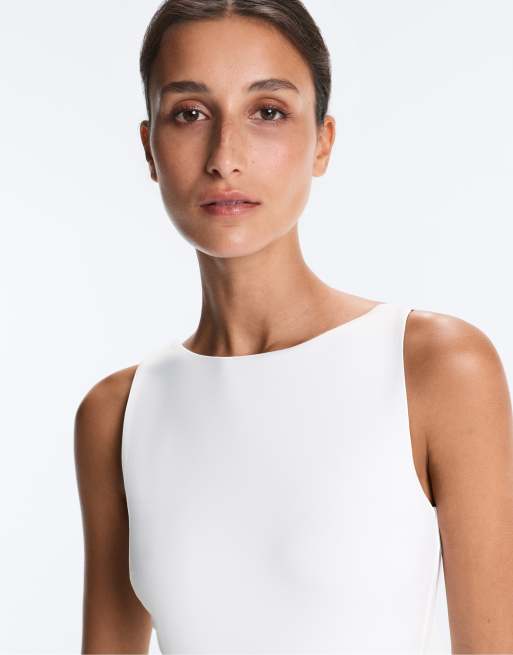 OYSHO Comfortlux open-back body in off-white, 3 of 4