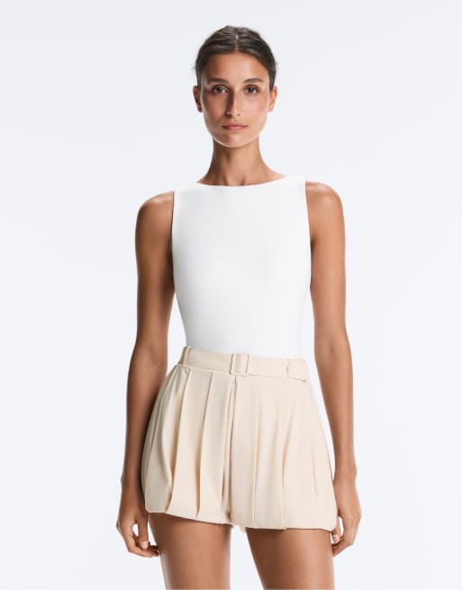 OYSHO Comfortlux open-back body in off-white, 4 of 4