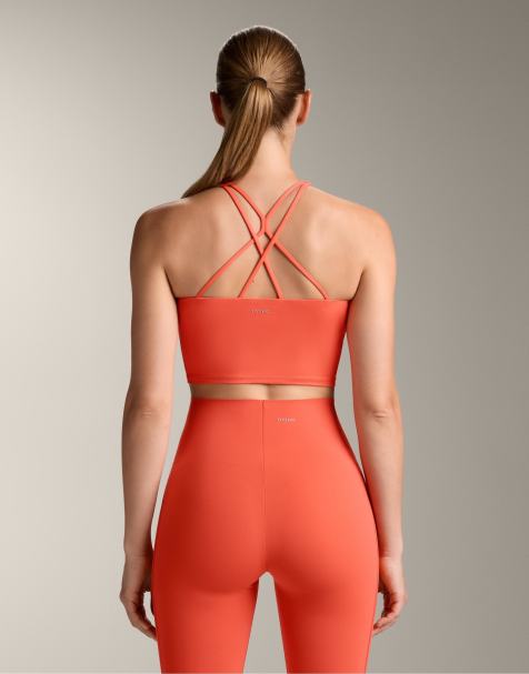 OYSHO – Comfortlux – Orange topp med smala band och kupor - view 1