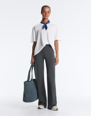 Oysho - Comfortlux - Pantalon droit taille haute - Gris