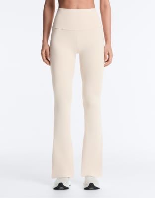 Comfortlux - Pantalon évasé à taille haute - Beige clair-Neutre XL