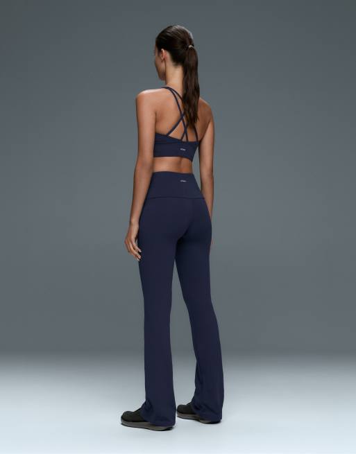 Oysho - Comfortlux - Pantalon évasé à taille haute - Bleu marine, 4 de 4