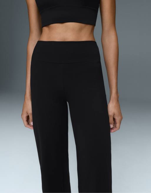 Oysho - Comfortlux - Pantaloni dritti a vita alta neri, 3 di 7