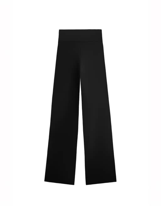 Oysho - Comfortlux - Pantaloni dritti a vita alta neri, 7 di 7