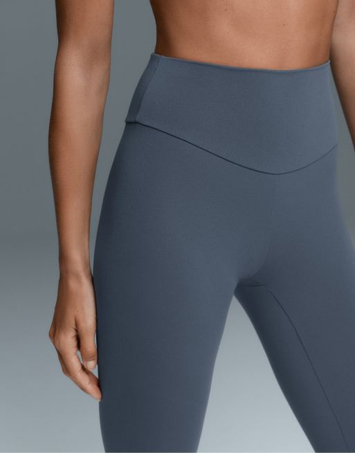 OYSHO – Comfortlux – Petrolblå, ankellånga leggings med hög midja, 3 av 4