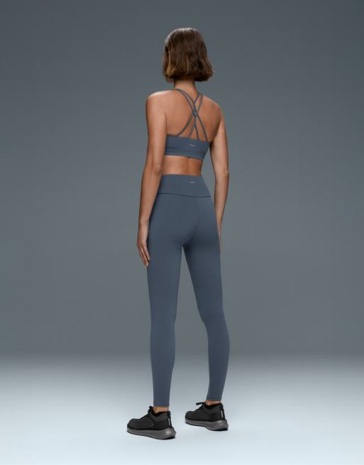 OYSHO – Comfortlux – Petrolblå, ankellånga leggings med hög midja, 4 av 4