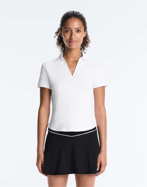 OYSHO - Comfortlux - Polo à manches courtes et passepoils - Blanc cassé - view 1