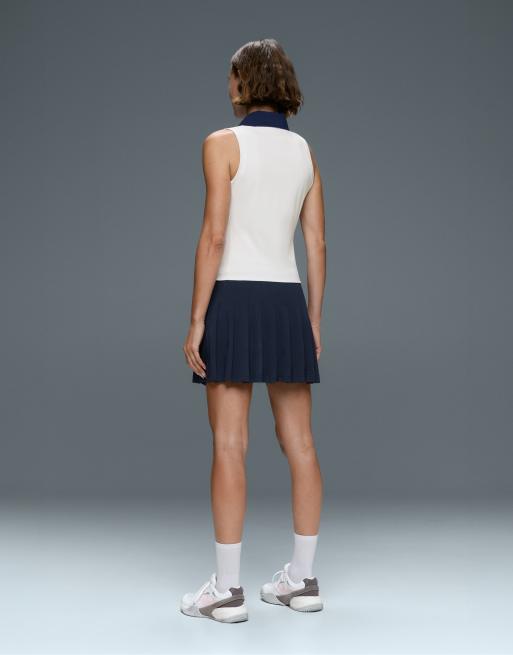 OYSHO - Comfortlux - Polo sans manches à détail contrastant - Blanc cassé, 4 de 5