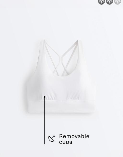 Oysho - Comfortlux - Råhvid sports-BH med medium støtte, 6 af 7