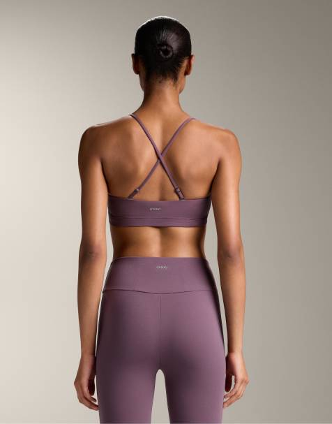 Oysho - Comfortlux - Reggiseno sportivo a sostegno leggero lilla con spalline incrociate - view 1