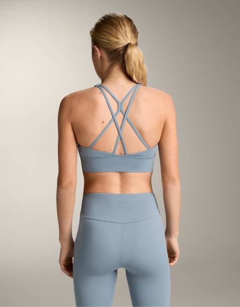 Oysho - Comfortlux - Reggiseno sportivo grigio-blu a supporto medio con coppe - view 1