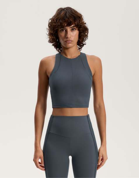 OYSHO Comfortlux rib tank top in grey