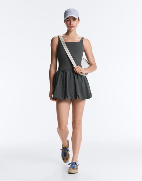 OYSHO - Comfortlux - Robe courte bouffante - Gris - view 1