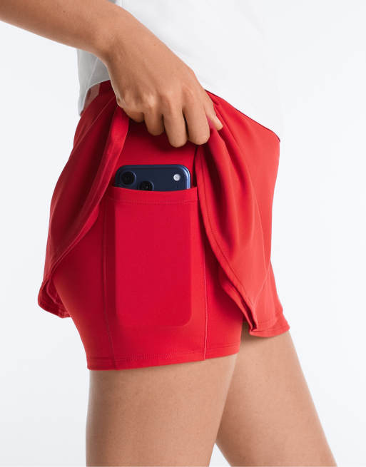OYSHO – Comfortlux – Röd minikjol med hög midja och passpoaler, 7 av 7