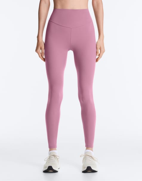 OYSHO – Comfortlux – Rosa, ankellånga leggings med hög midja - view 1