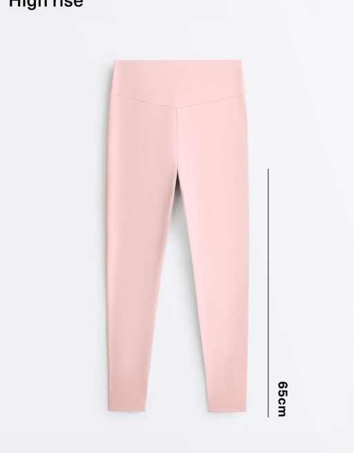 OYSHO – Comfortlux – Rosa, ankellånga leggings med hög midja, 6 av 7
