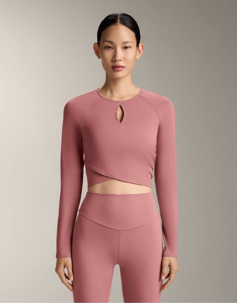 OYSHO – Comfortlux – Rosa t-shirt med långa ärmar - view 1