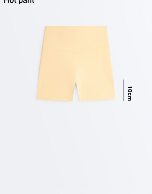 OYSHO - Comfortlux - Sart gule 10-cm-hotpants med høj talje, 6 af 7