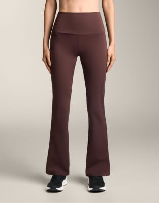 Oysho - Comfortlux - Schlaghose in Braun mit hohem Bund-Brown