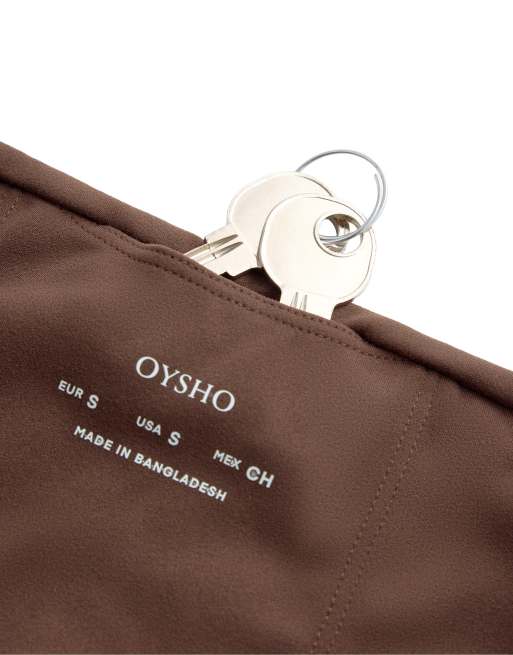 OYSHO Comfortlux Schlaghose mit hohem Bund in Kakaobraun, 6 von 7
