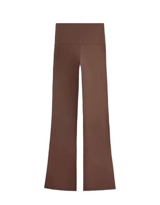 OYSHO Comfortlux Schlaghose mit hohem Bund in Kakaobraun, 7 von 7
