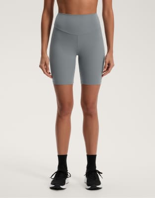 OYSHO - Comfortlux - Short legging 20 cm à taille haute - Bleu acier