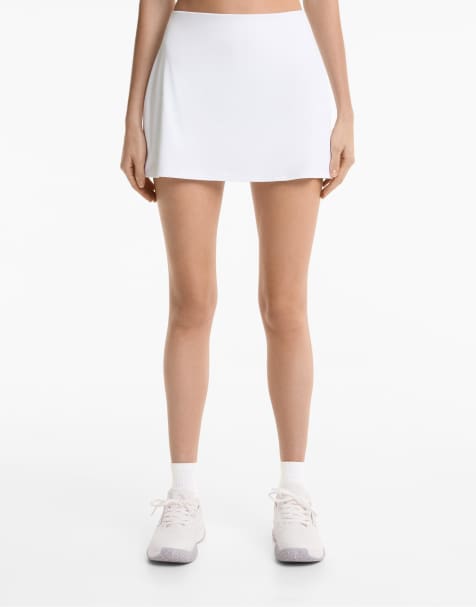 Oysho comfortlux short skirt in white - view 1