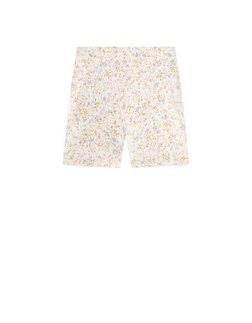 OYSHO - Comfortlux - Shorty taille haute 10 cm à fleurs - Écru pâle, 6 de 6